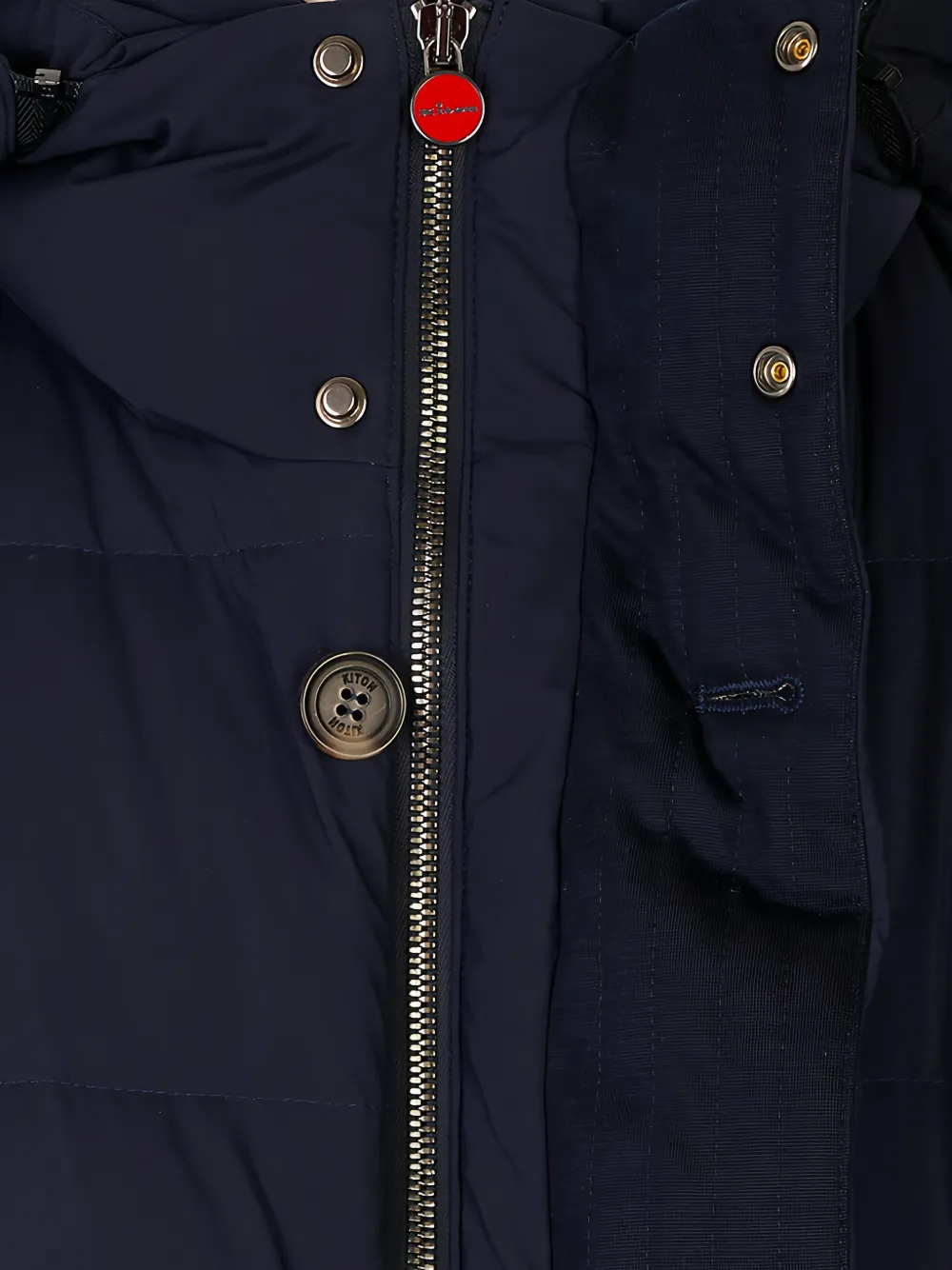 Kiton Gevoerd jack met capuchon Blauw