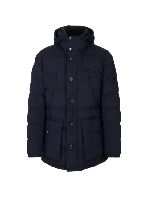 Kiton quilted hooded jacket