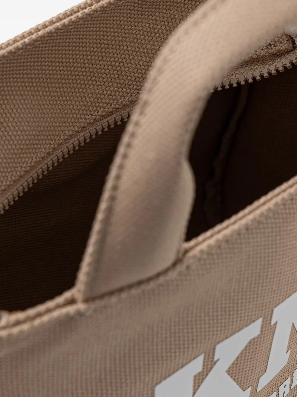DKNY Kleine shopper met logoprint en handgreep Beige