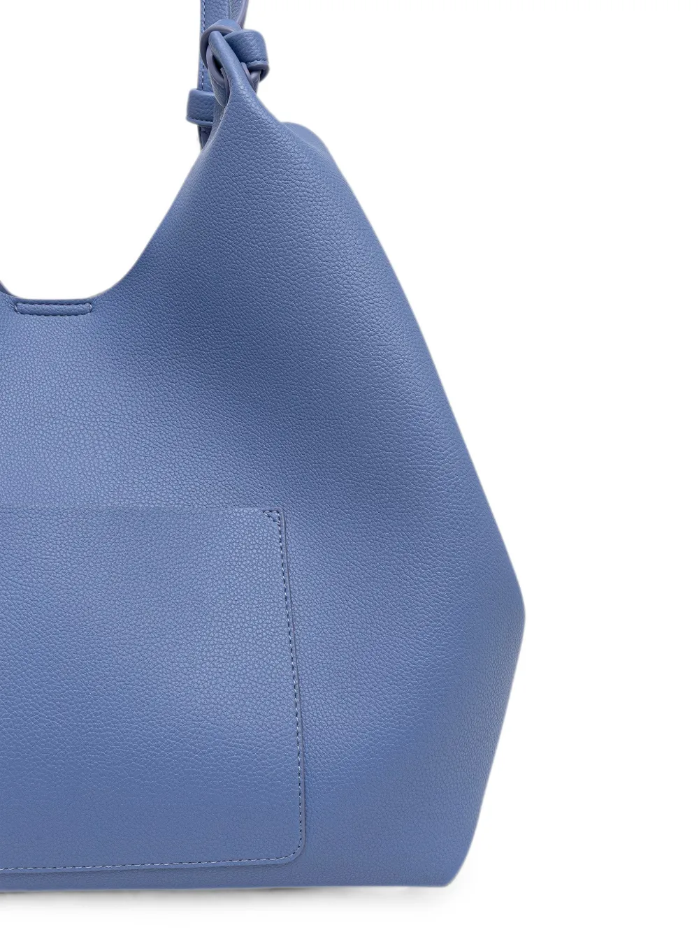 DKNY Paula knotted pebble-texture tote bag - Blue