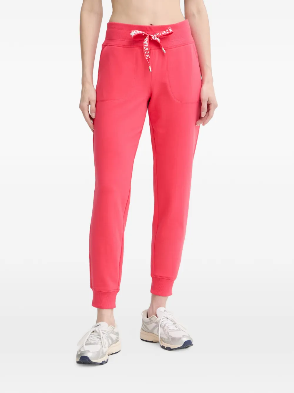 DKNY logo-drawstring track pants - Rosa