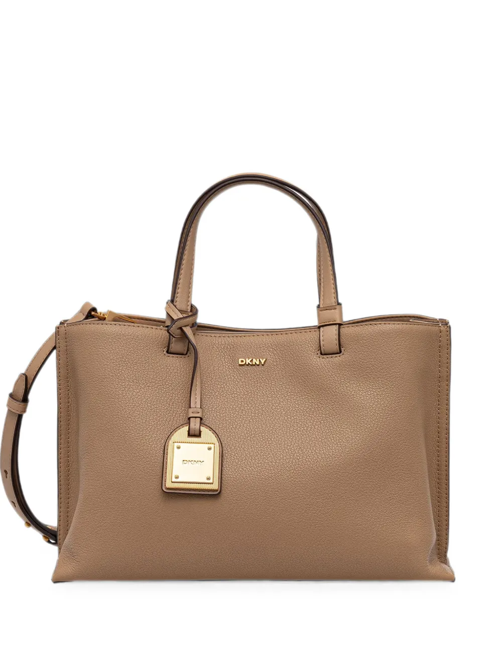 DKNY Alya logo-plaque tote bag - Neutrals
