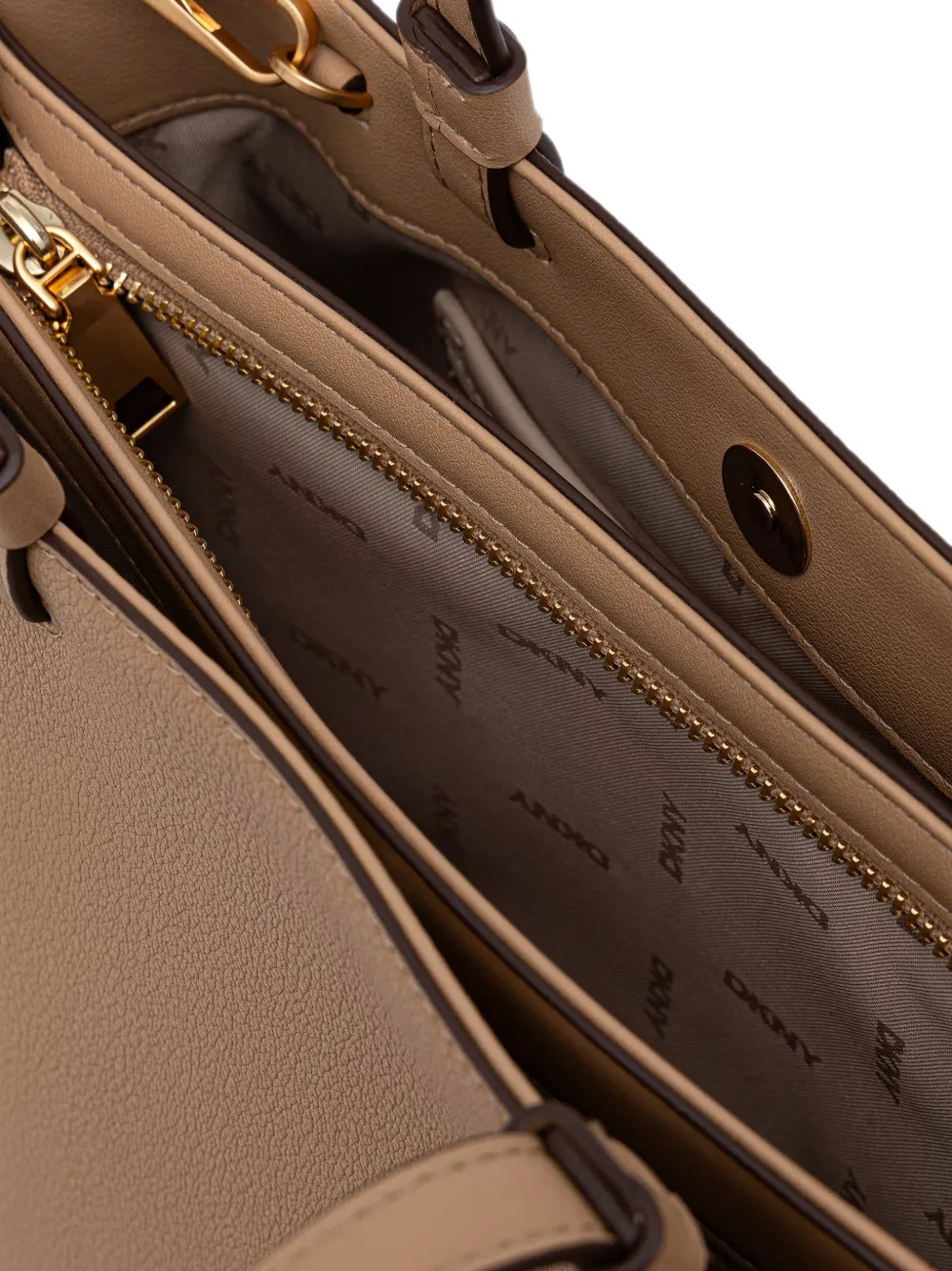 DKNY Alya shopper met logoplakkaat Beige