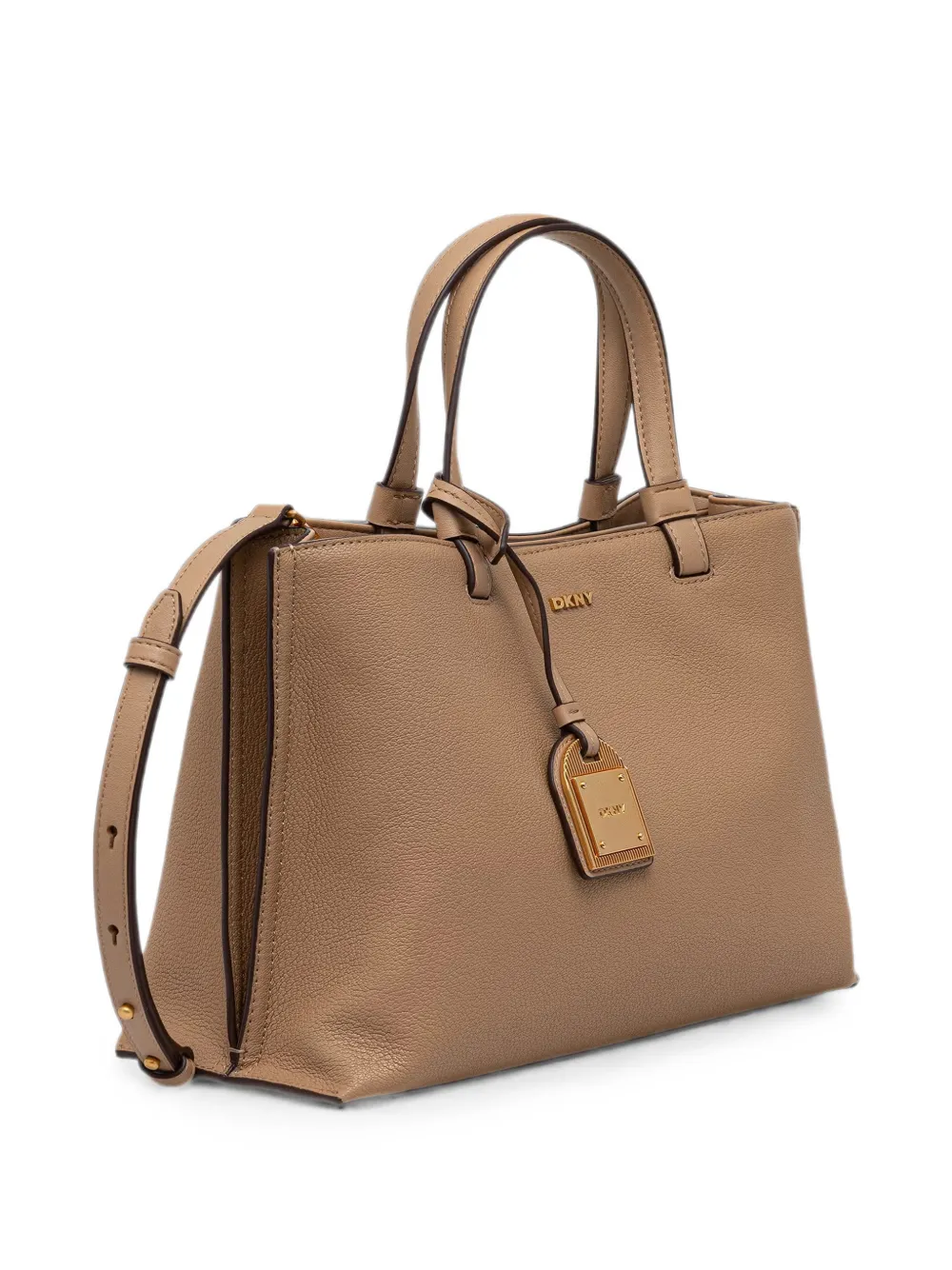 DKNY Alya shopper met logoplakkaat Beige