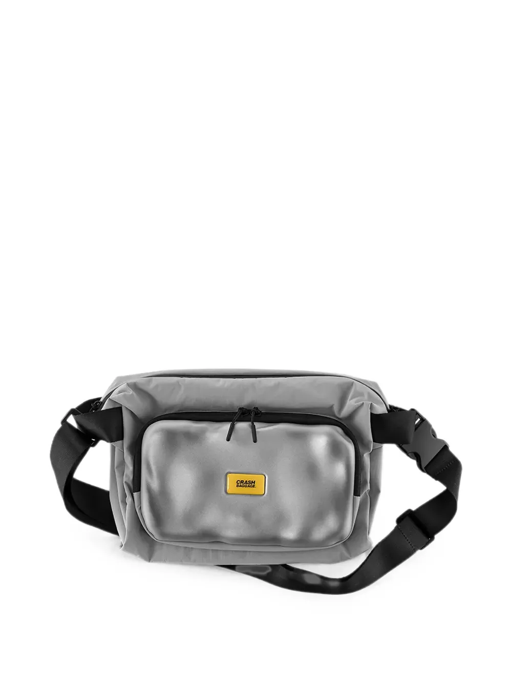 Crash Baggage Soft Dented-effect Belt Bag In Silver