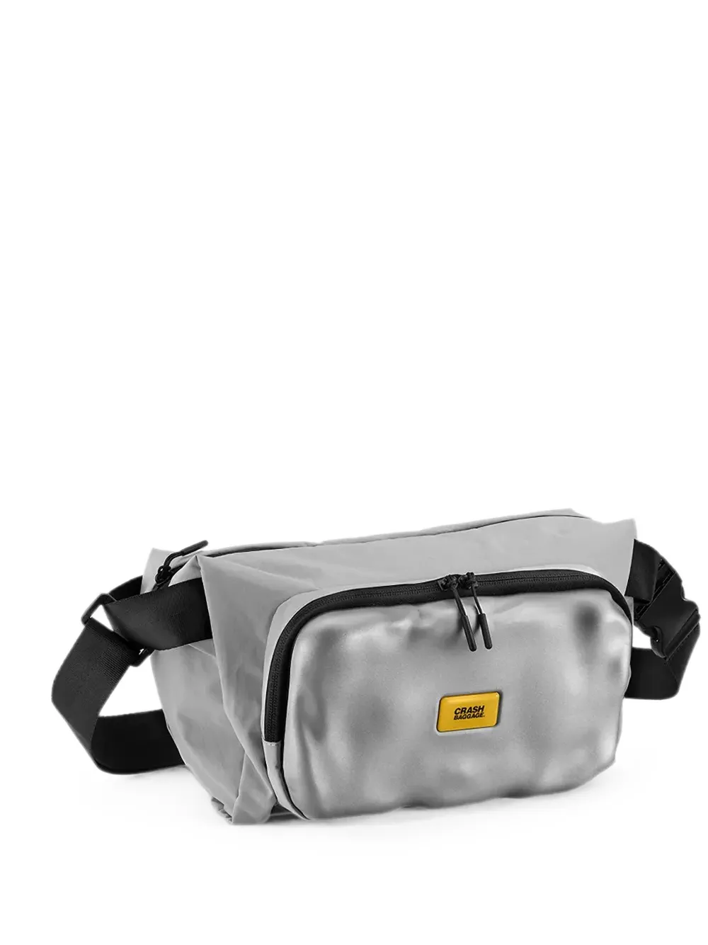 Crash Baggage Soft Dented-effect Belt Bag In Silver