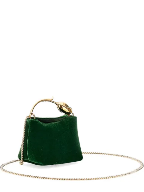 ERDEM flower-handle velvet clutch bag