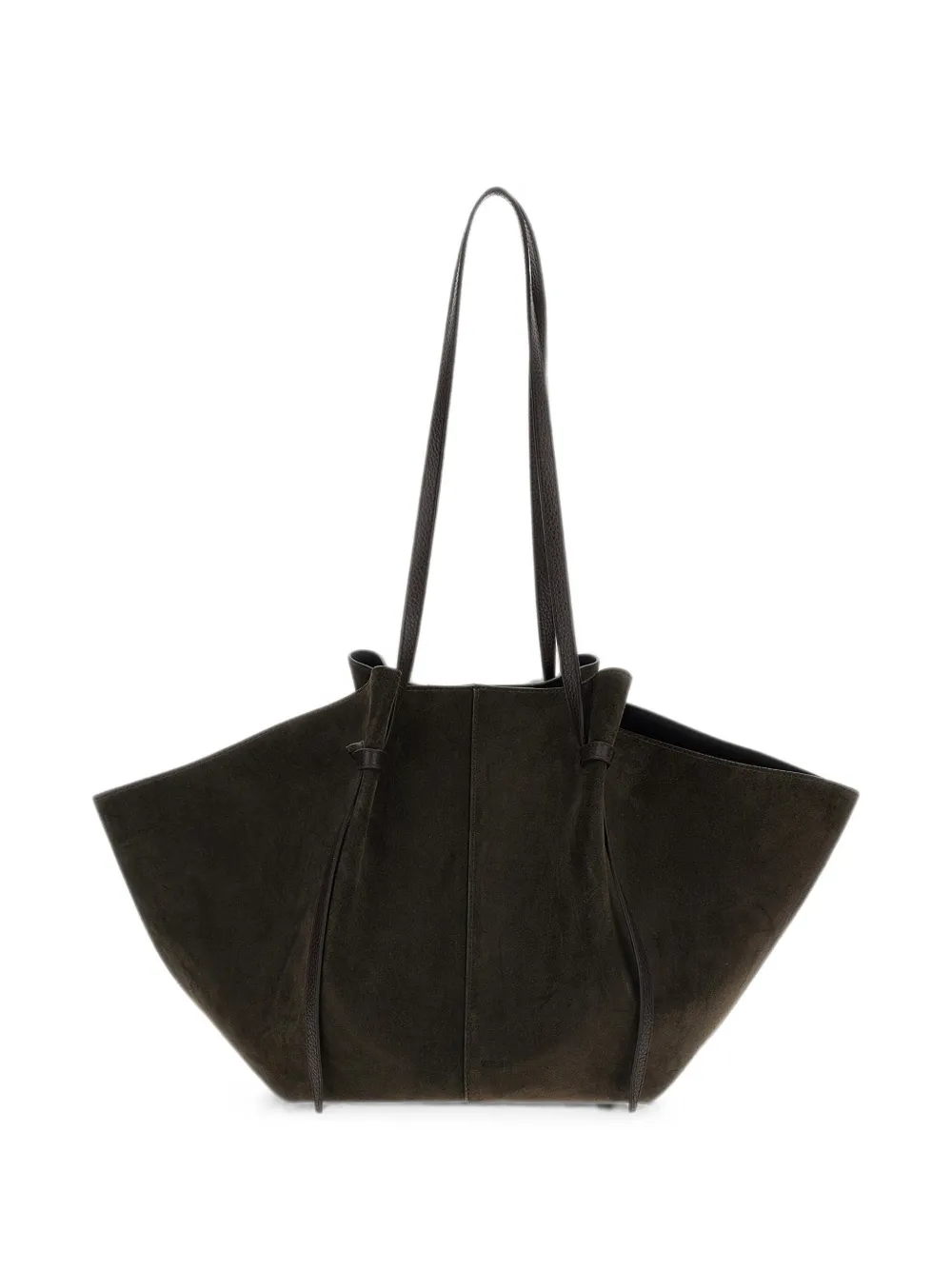 Yuzefi large Mochi suede shoulder bag - Marrone