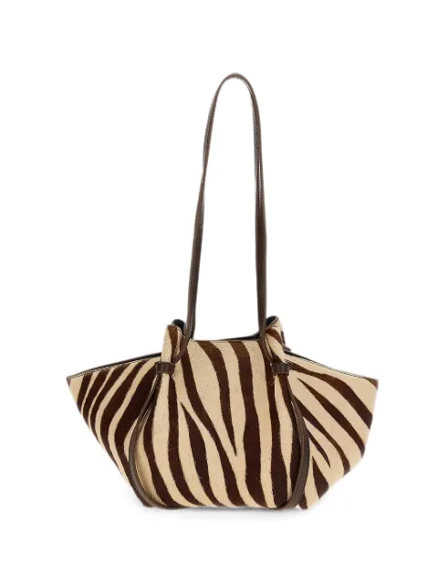 Yuzefi zebra-print pony-effect shoulder bag