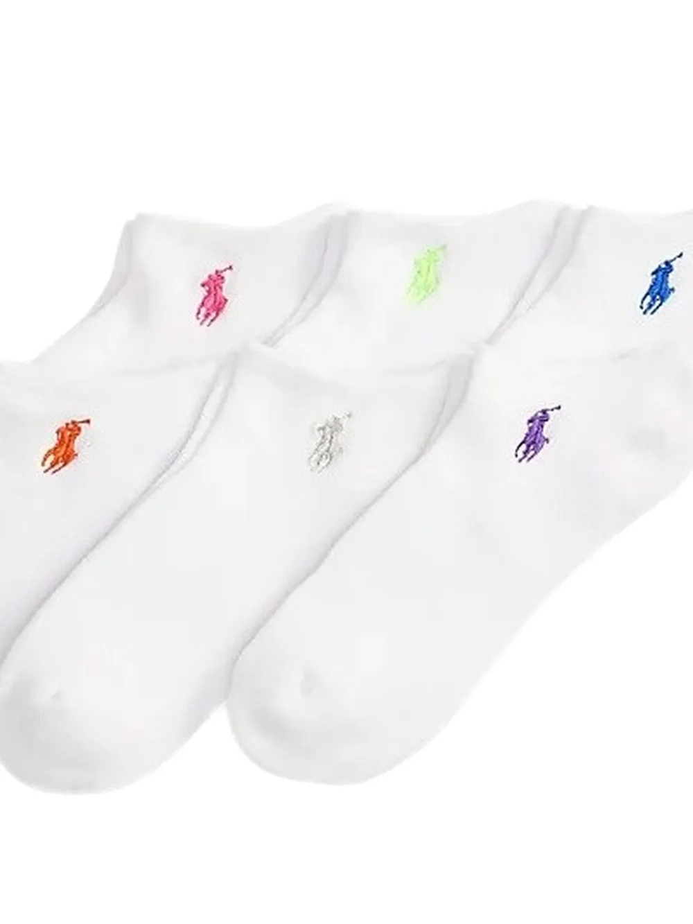 Polo Ralph Lauren Zes paar sokken met geborduurd logo Wit