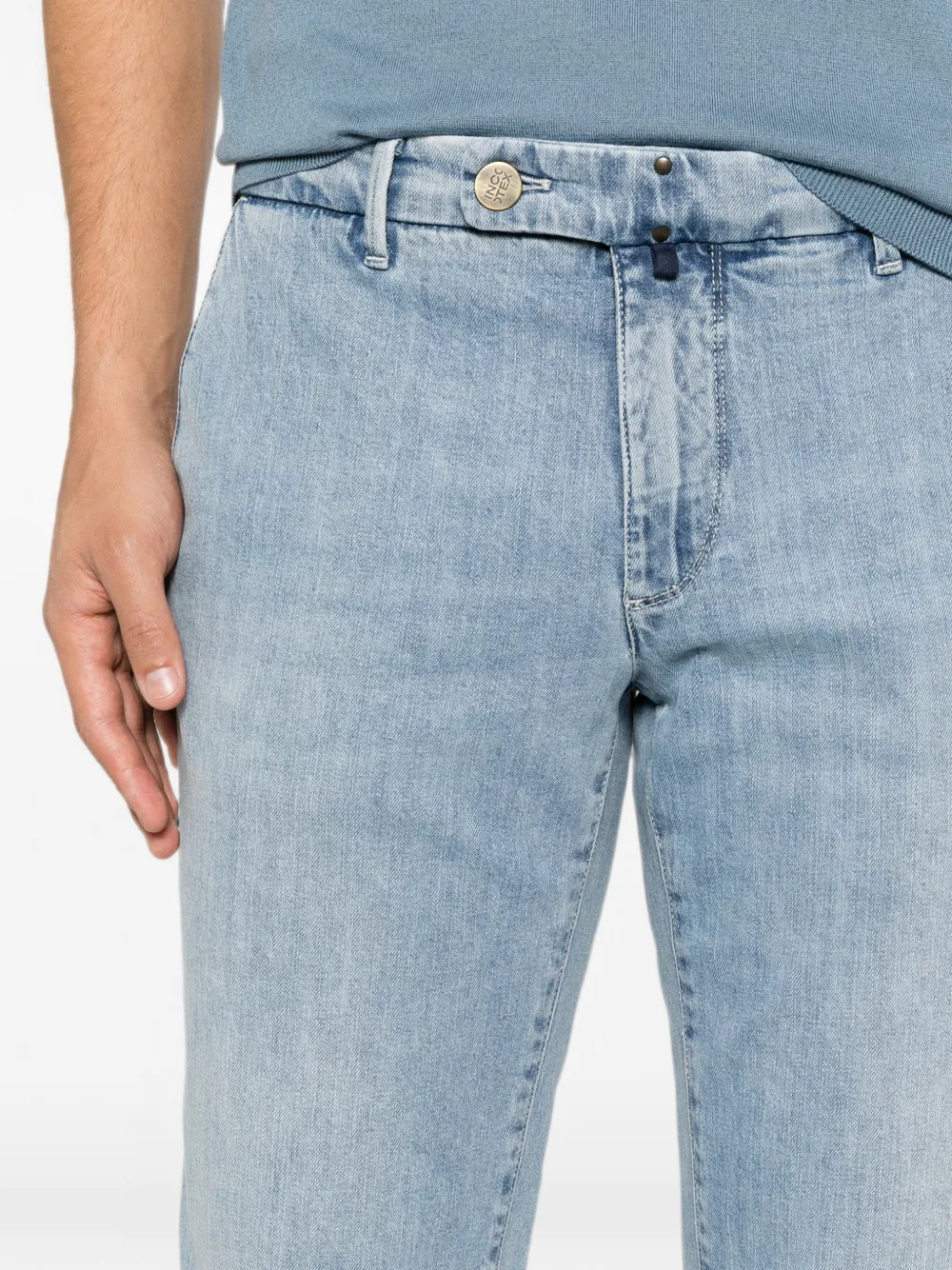 Incotex Jeans met vervaagd effect Blauw