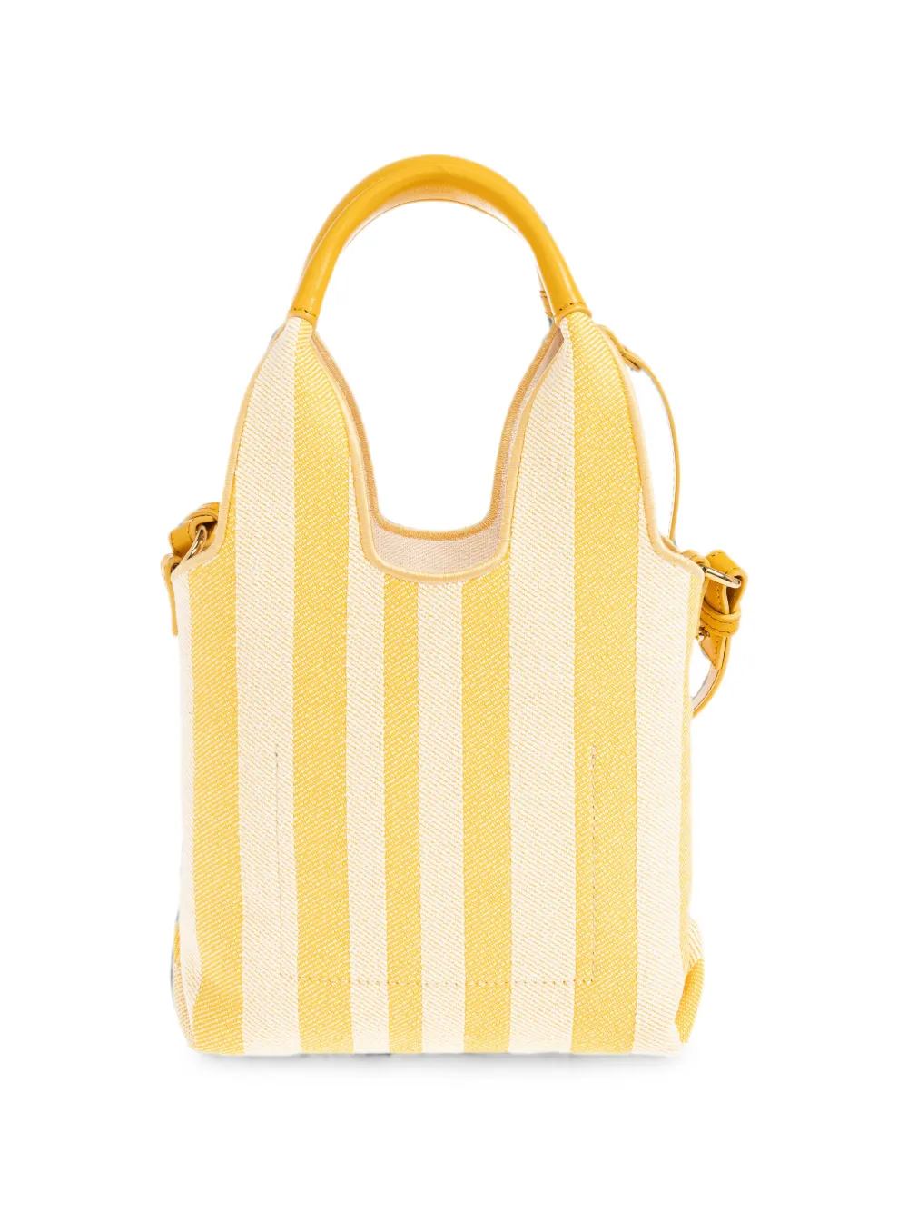 Chloé Gestreepte mini-shopper Geel