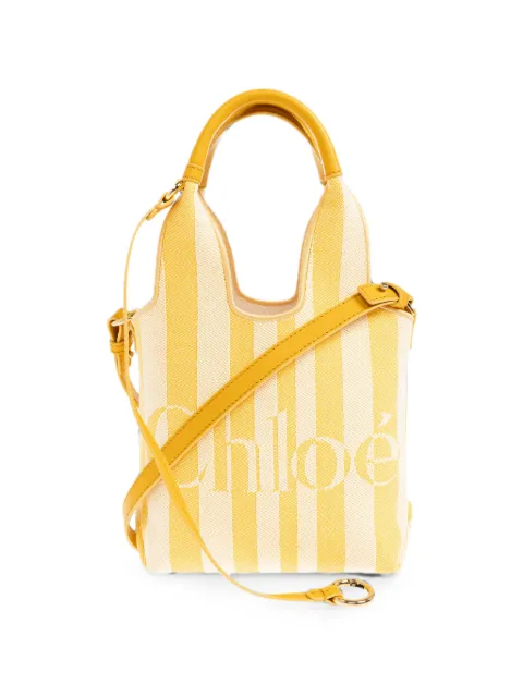 Chloé mini striped tote bag