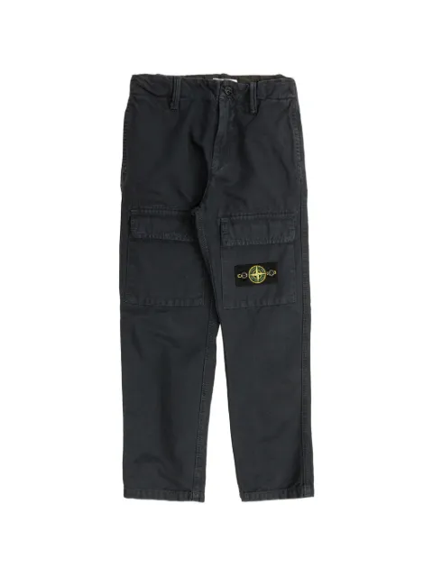 Stone Island Junior logo-patch cargo pants
