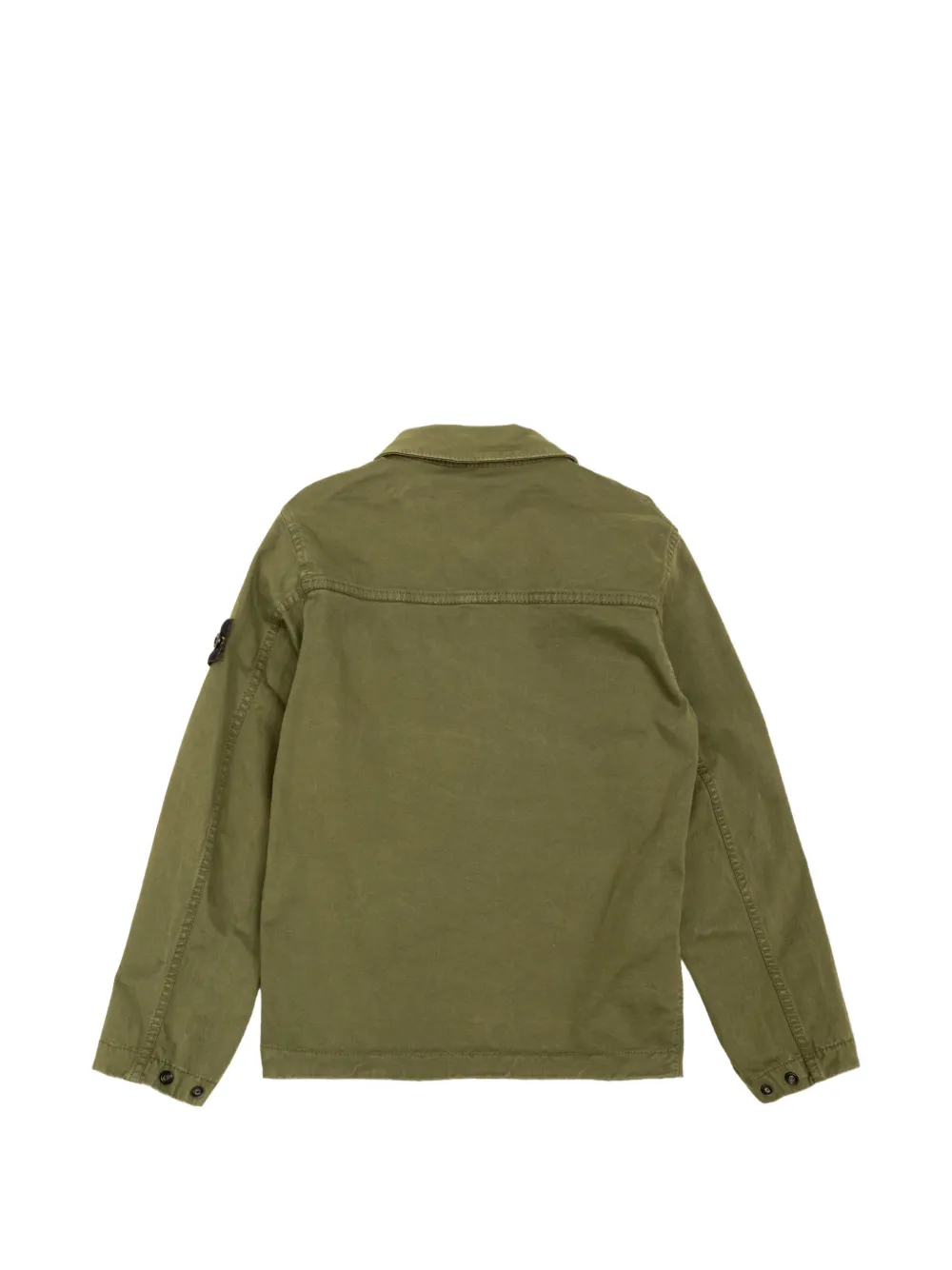 Stone Island Junior Jack met logo-patch en borstzak Groen