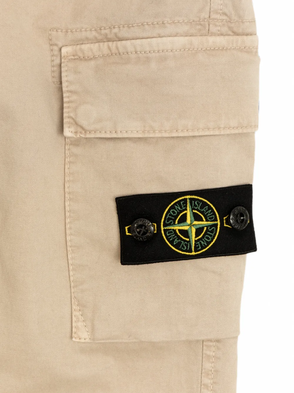 Stone Island Junior Broek met logopatch Beige
