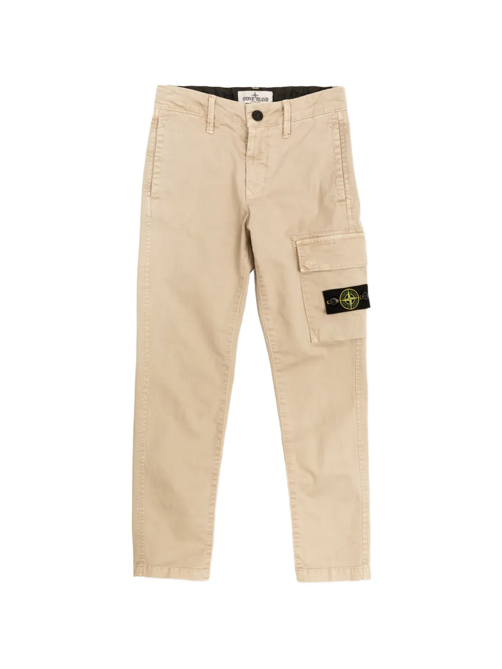 Stone Island Junior logo-patch cargo pants - Toni neutri