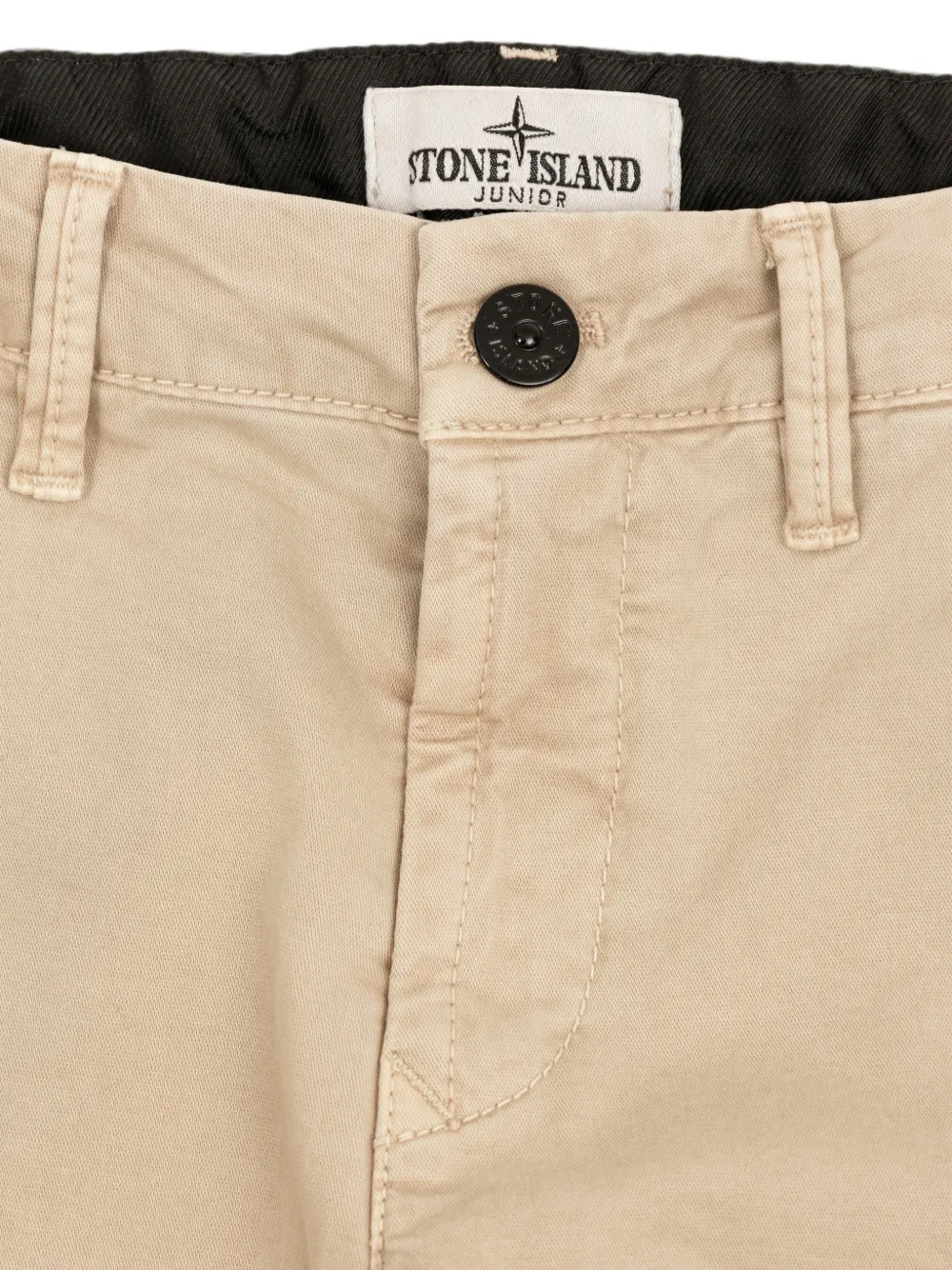 Stone Island Junior Broek met logopatch Beige