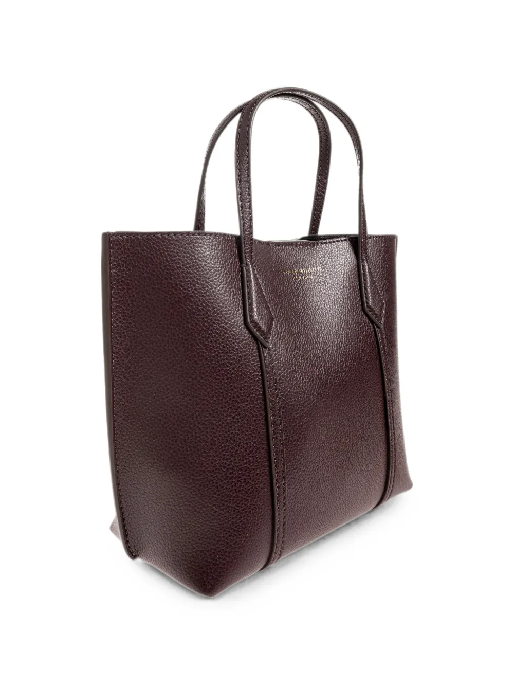 Tory Burch Kleine Perry leren shopper met textuur Bruin