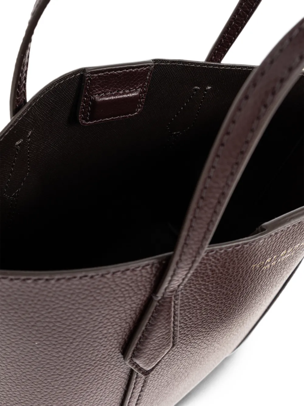 Tory Burch Kleine Perry leren shopper met textuur Bruin