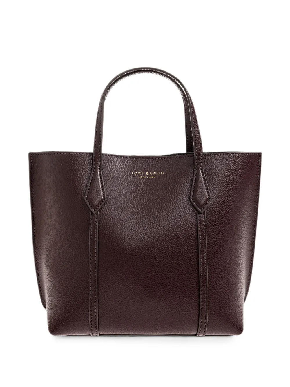 Tory Burch grained leather tote bag - Marrone