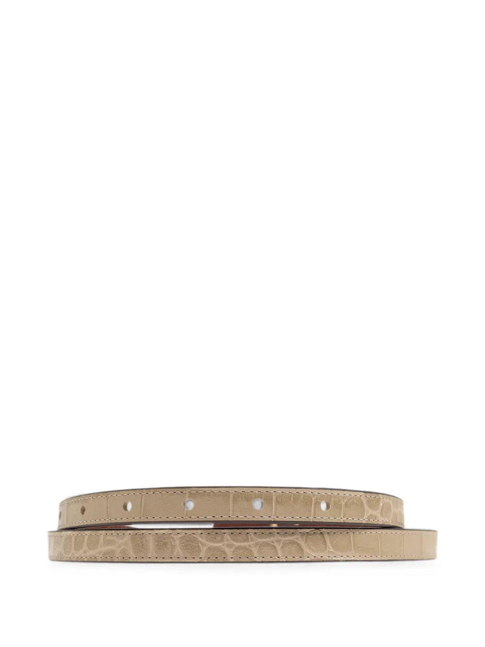 Tory Burch Omkeerbare riem met krokodillen-reliëf Beige