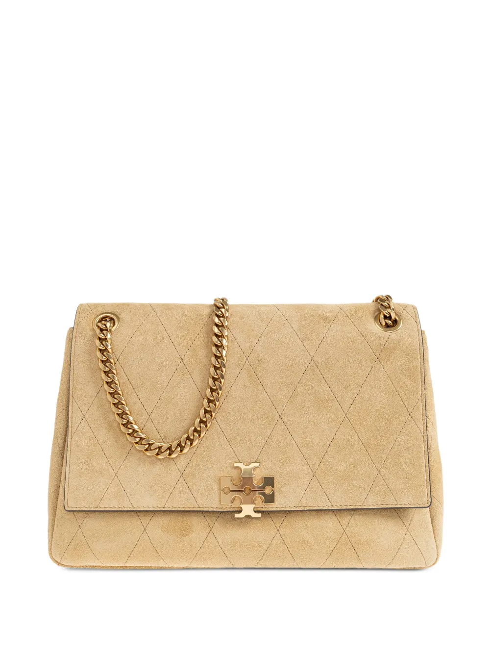Tory Burch quilted suede tote bag - Toni neutri