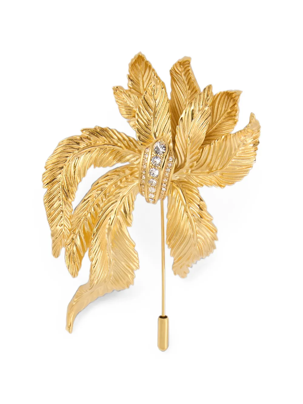 Giuseppe Zanotti broche Incanto à motif feuille - Or Giuseppe Zanotti broche Incanto à motif feuille - Or