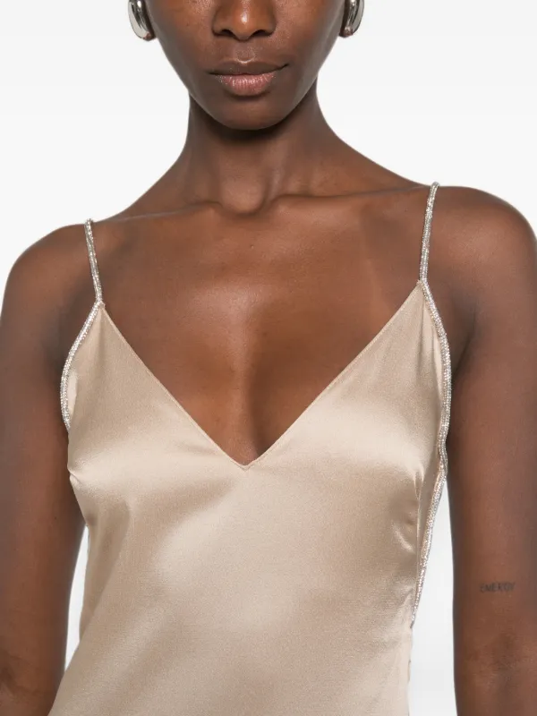 tom ford rose gold dress Crystal Chain Embroidery Satin Sleeveless Evening With Open Back | Neutrals _auto_vendor_svdr_95292281431