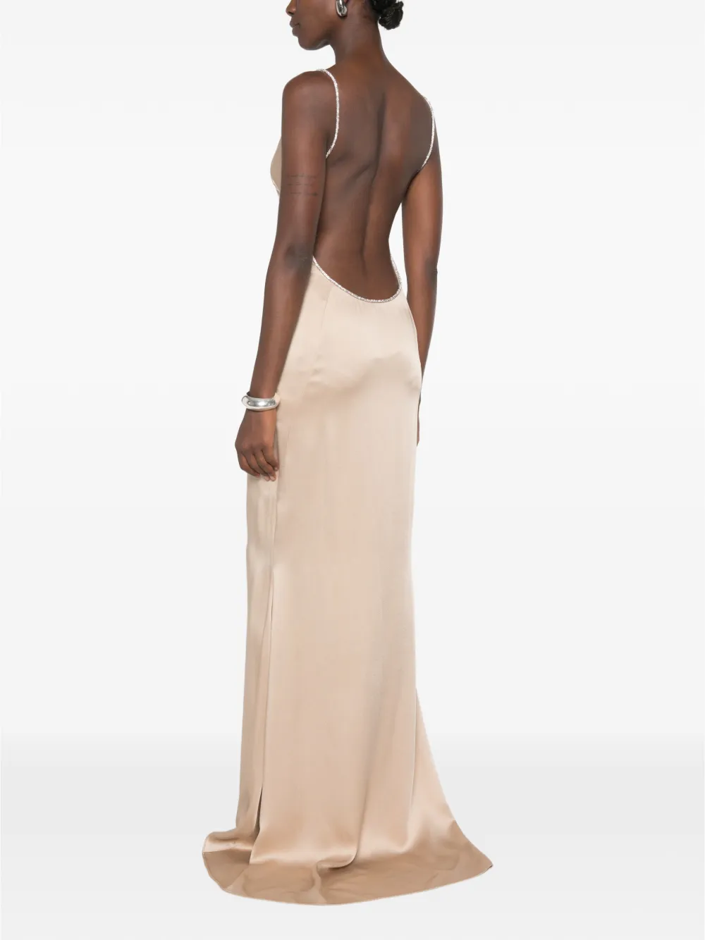 TOM FORD Maxi-jurk verfraaid met kristallen Beige