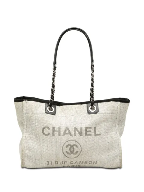 CHANEL Pre-Owned 2016-2017 Small Canvas Deauville tote bag