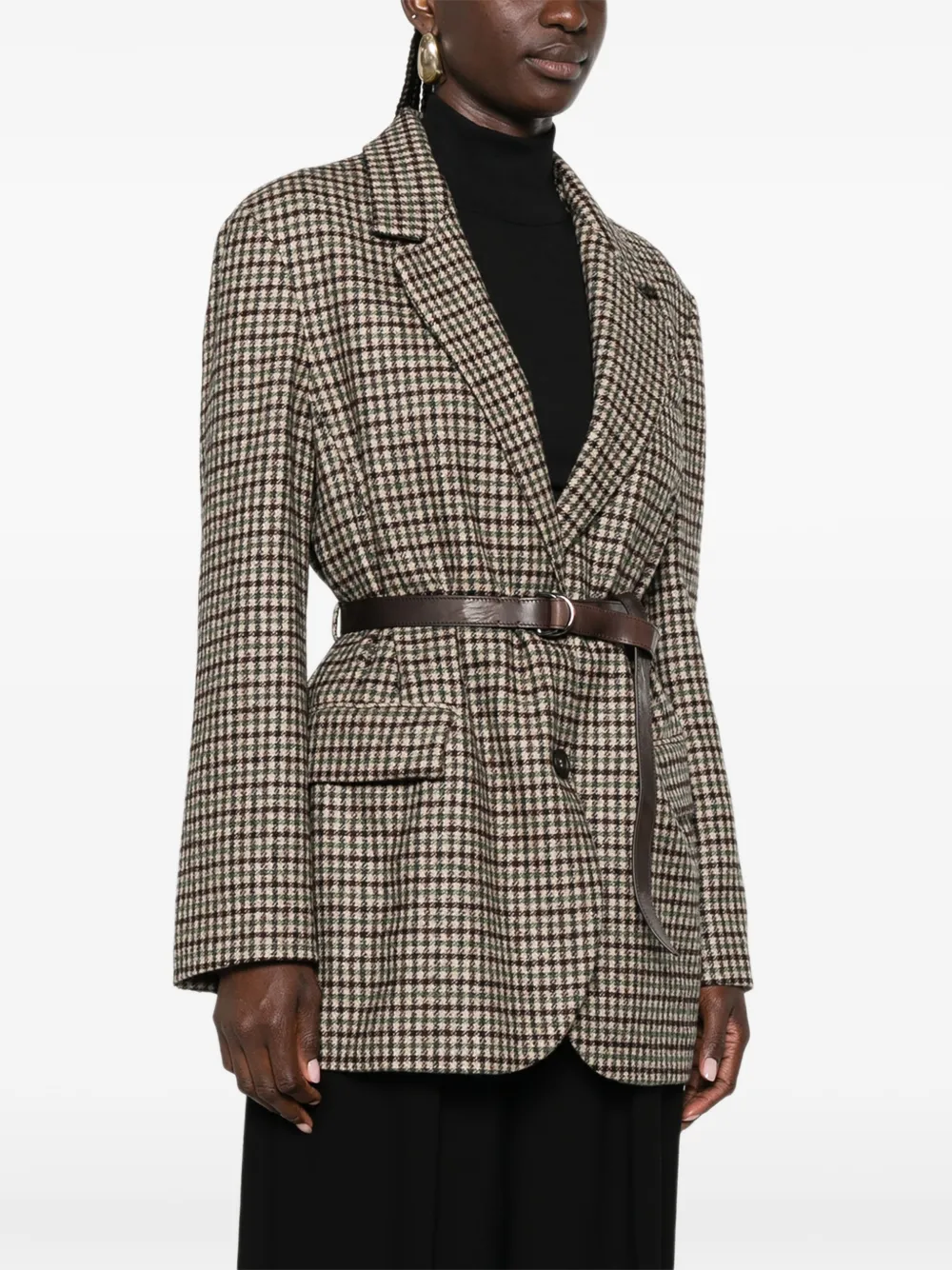 Brunello Cucinelli Geruite blazer Beige