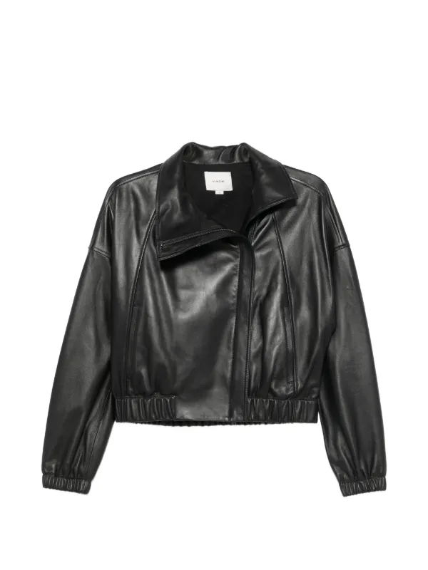 Vince レザー ボンバージャケット | ブラック | FARFETCH JP