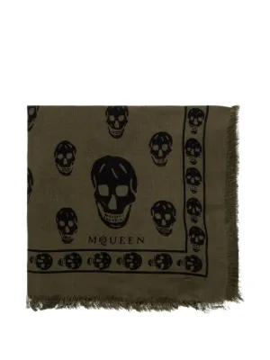 Alexander McQueen skull-print Scarf | Grey | FARFETCH UK