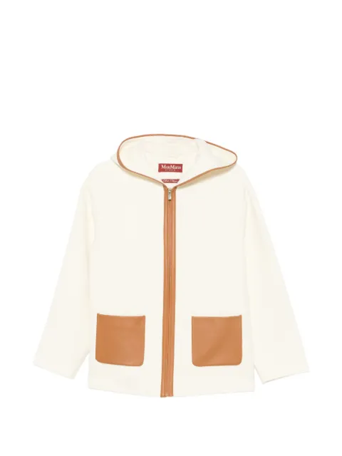 Max Mara leather-trim hooded jacket