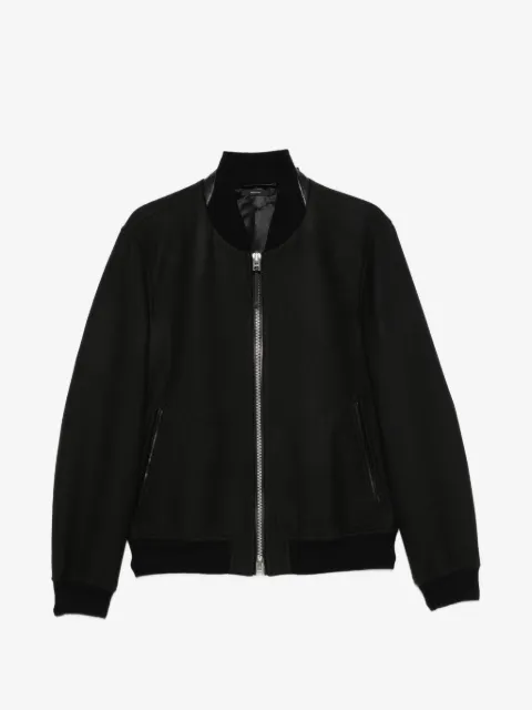 TOM FORD veste bomber à détails en cuir