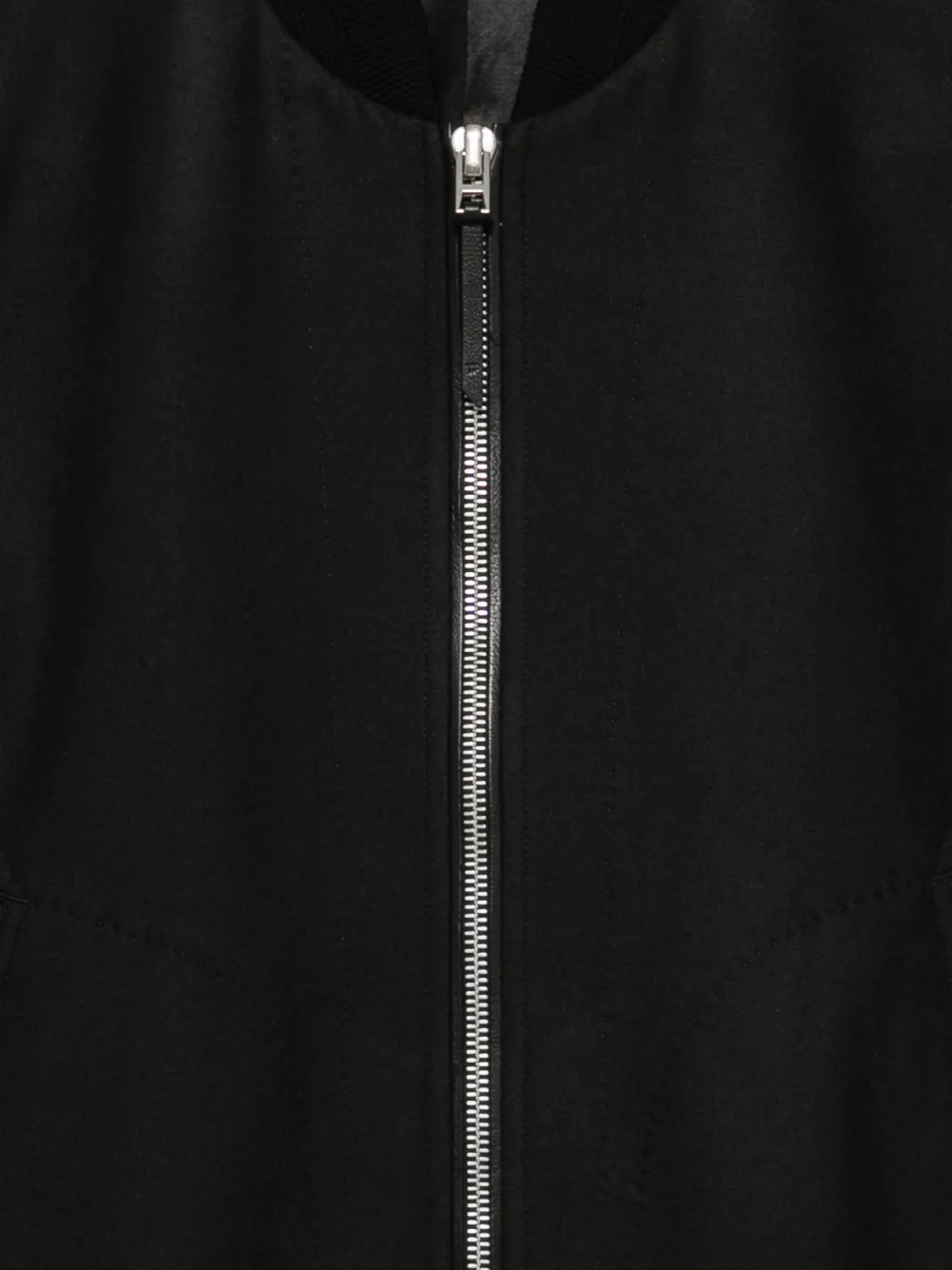TOM FORD Bomberjack met leren afwerking Zwart