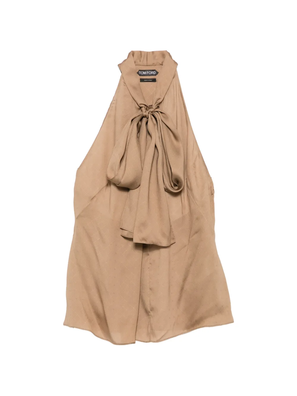 TOM FORD Top con scollo all'americana - Marrone