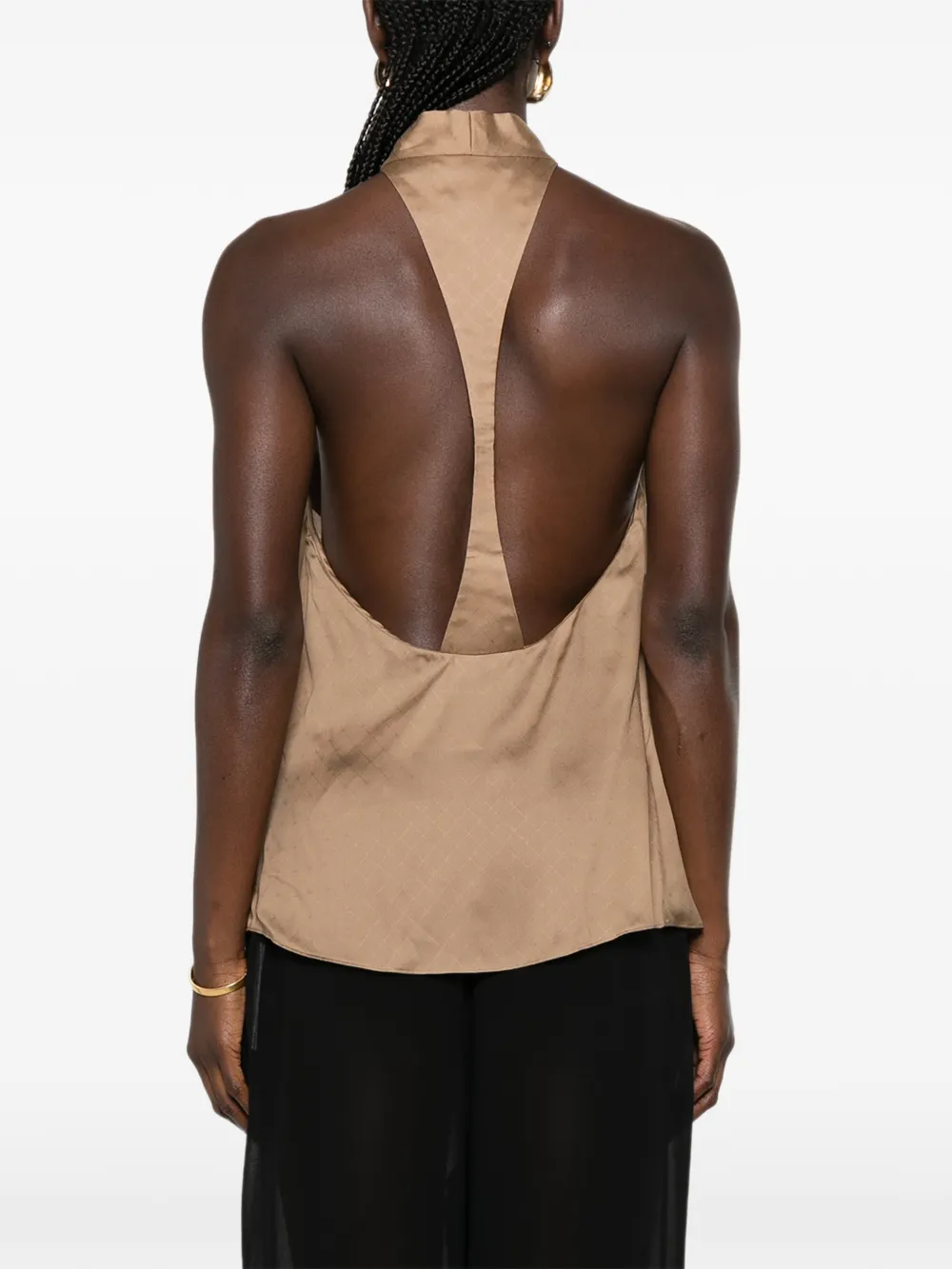 TOM FORD Haltertop met patroon Bruin