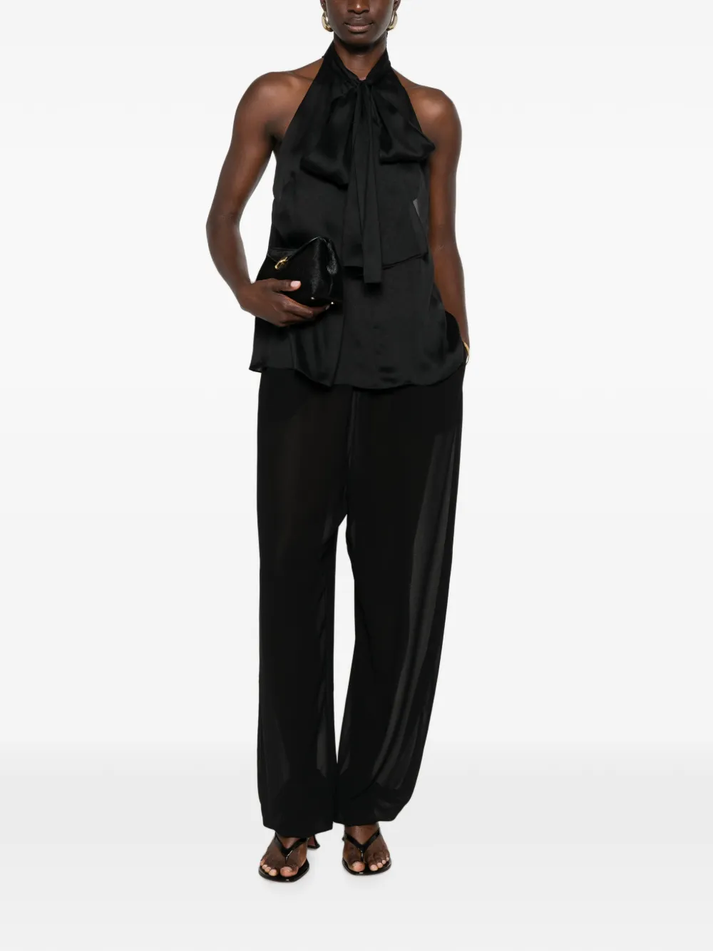 Tom Ford Patterned Halterneck Top - Negro 