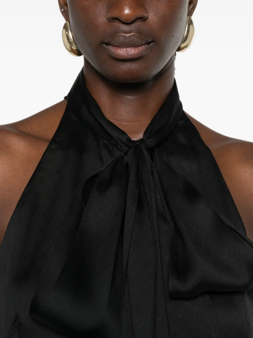 TOM FORD Haltertop met patroon Zwart