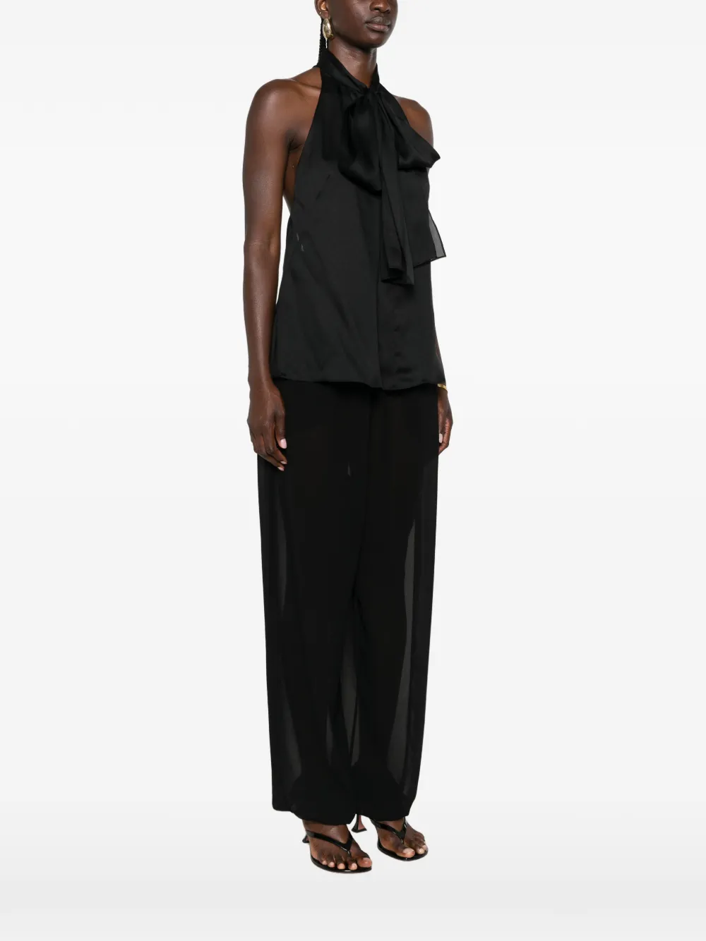  Tom Ford Patterned Halterneck Top - Negro 