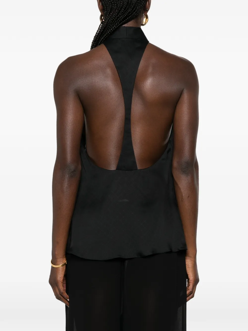 TOM FORD Haltertop met patroon Zwart