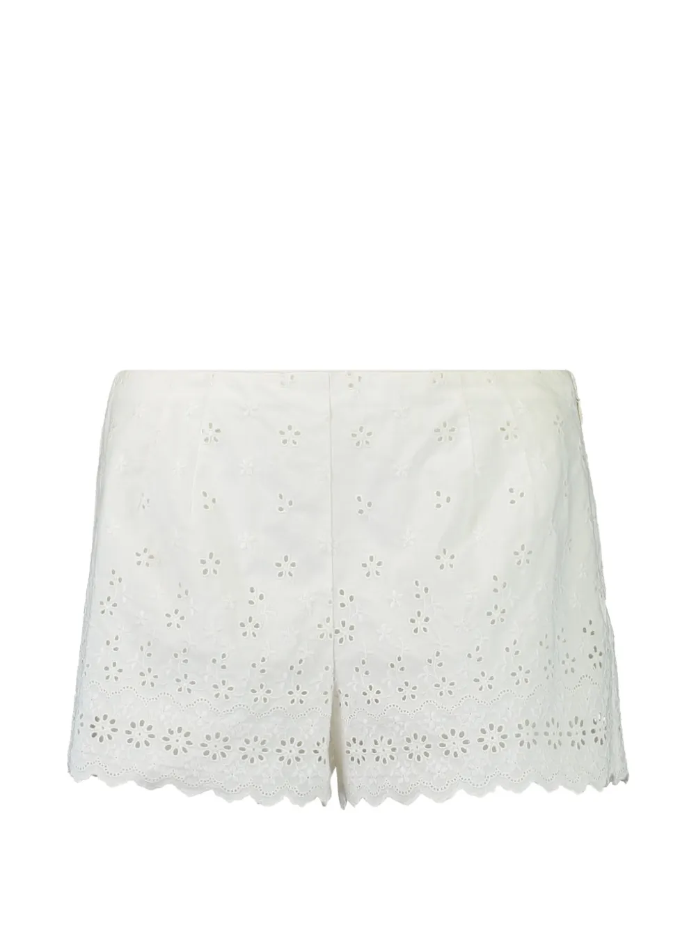 DÔEN Arda broderie anglaise shorts - White
