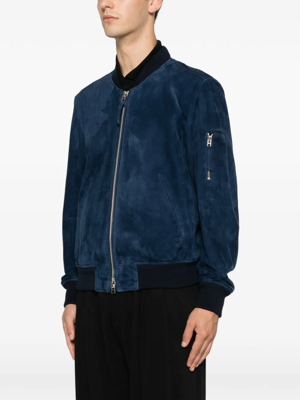 TOM FORD Leren jack Blauw