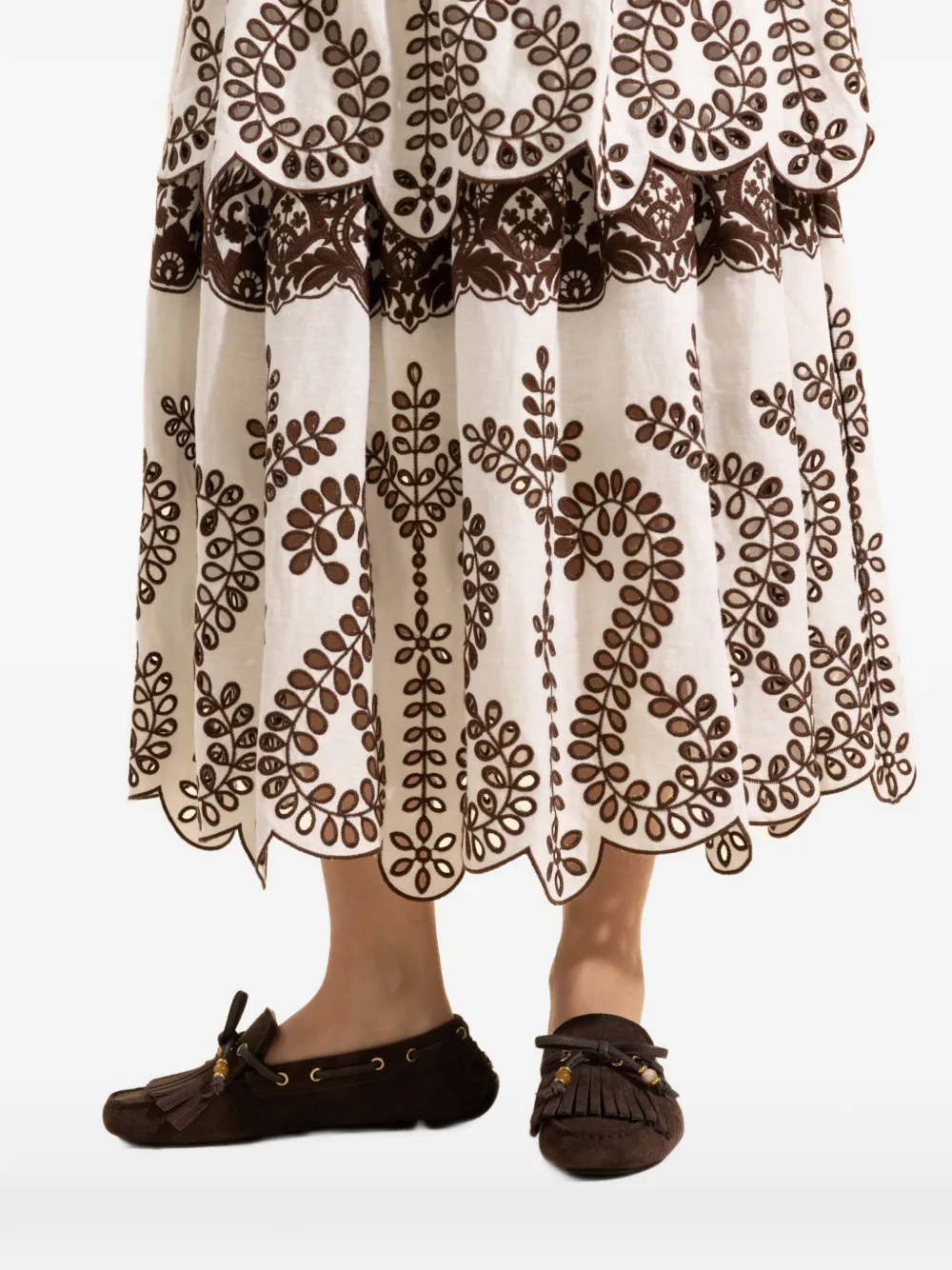 Jimmy Choo Manon loafers met franje Bruin