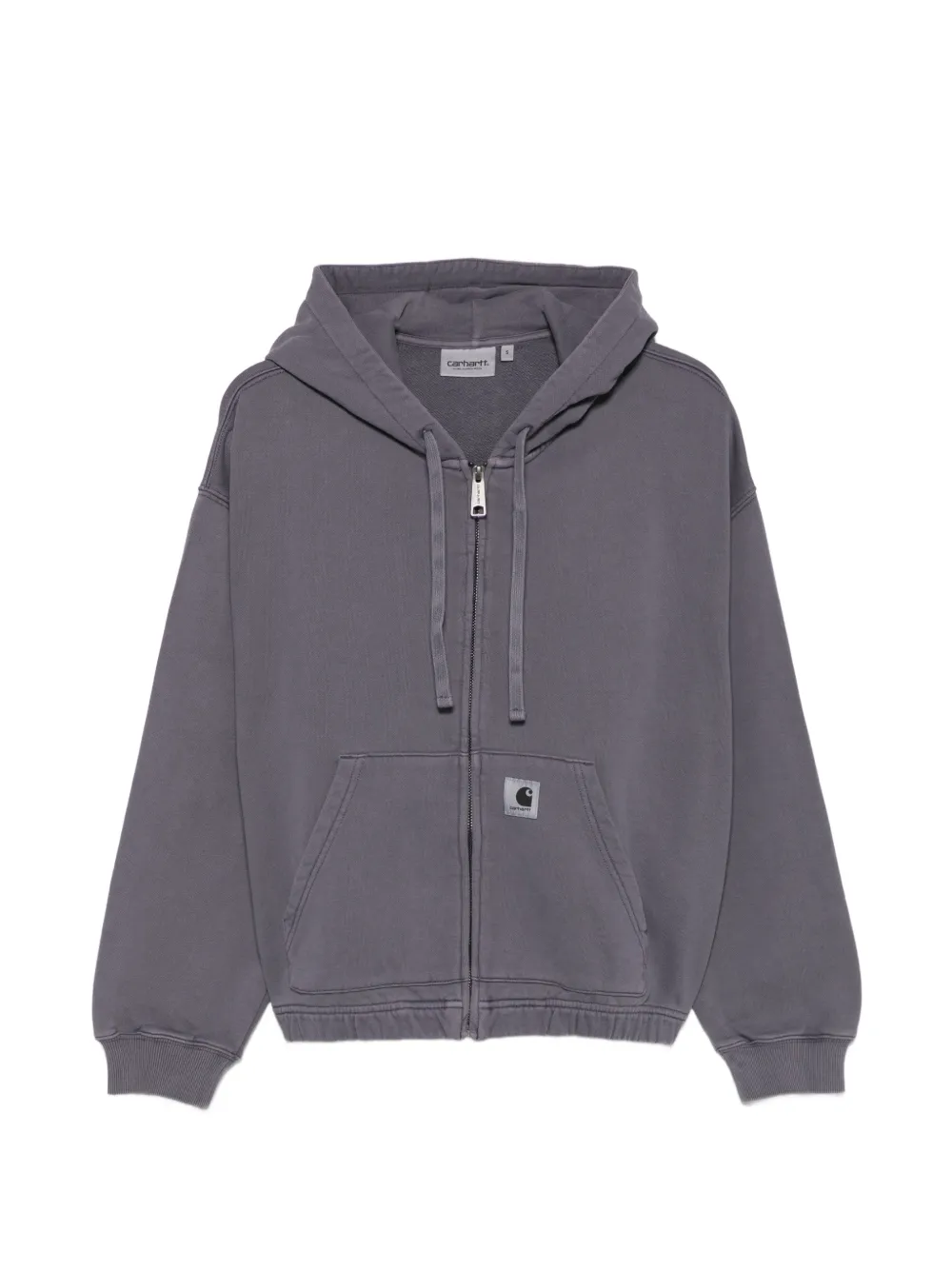 Carhartt WIP logo-patch zip-up hoodie - Grigio
