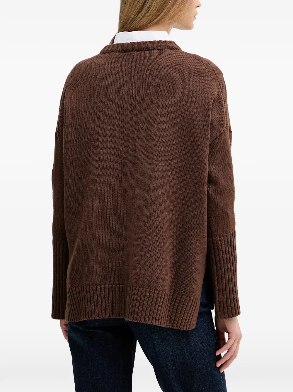 DKNY logo-intarsia sweater Bruin
