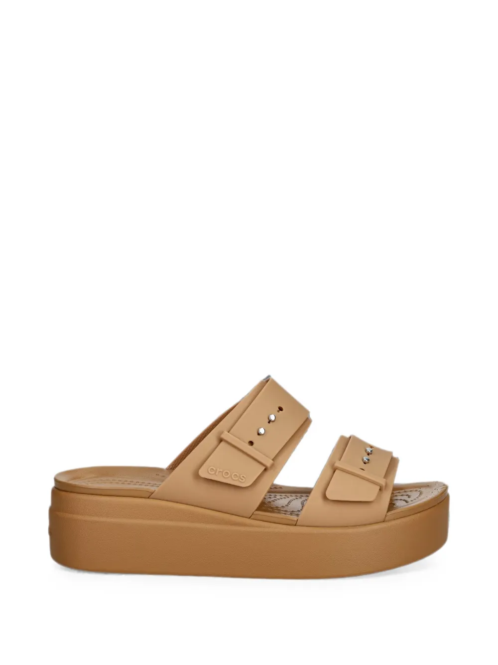 Crocs Brooklyn platform slides - Nude