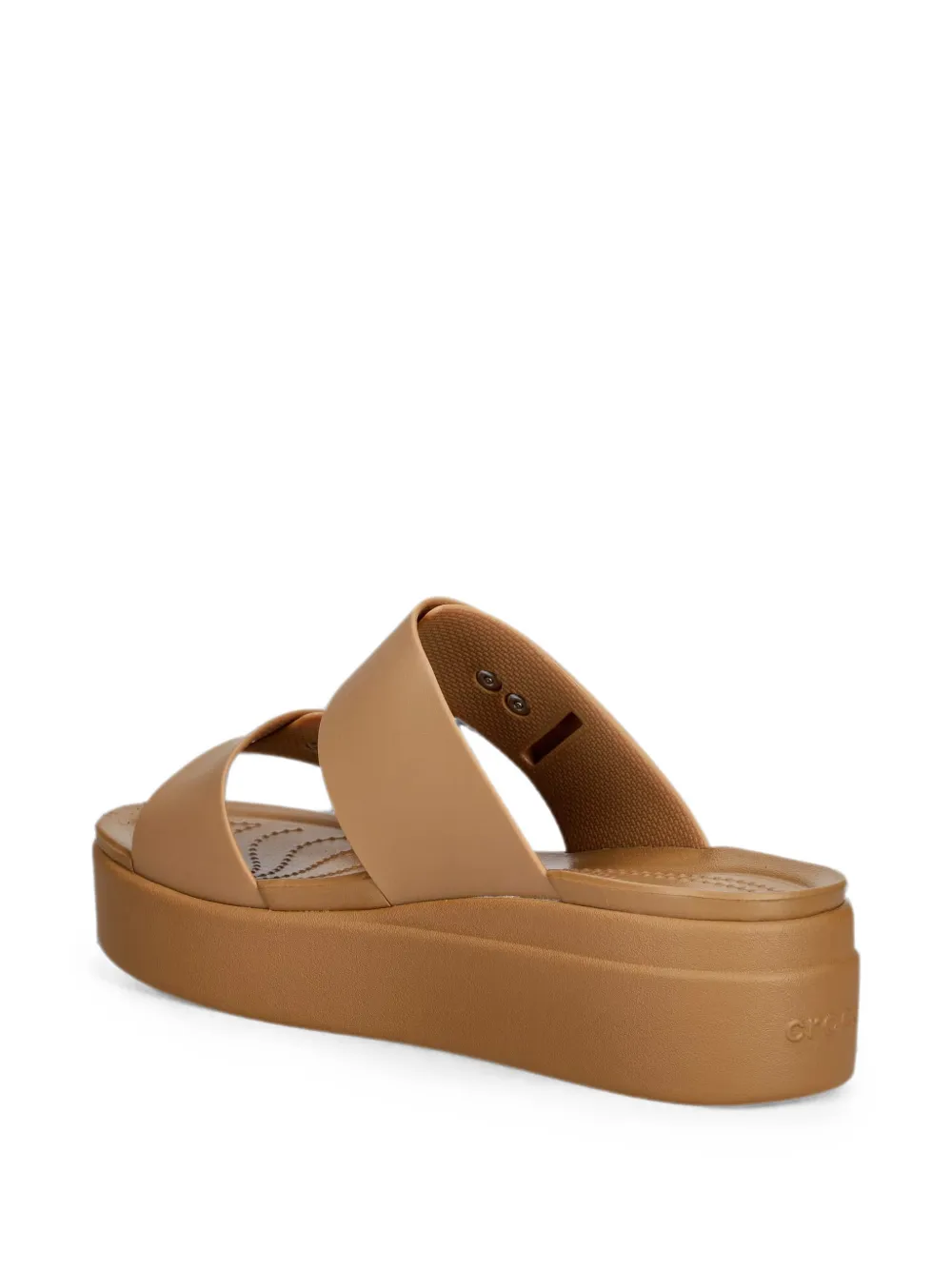 Crocs Brooklyn platform slides Beige